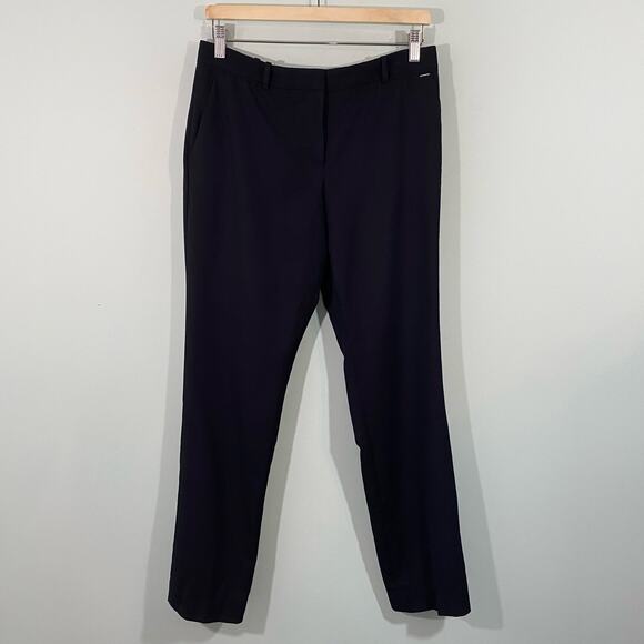 BOSS by Hugo Boss Women's Black Virgin Wool Straight Leg Pants Size 4 - Picture 1 of 8